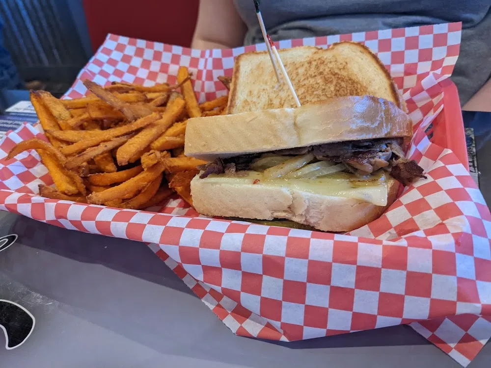 Mountain Melt with Sweet Potato Fries